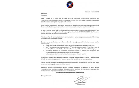 Message du Comité Oise Judo