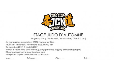 Stage d’Automne 